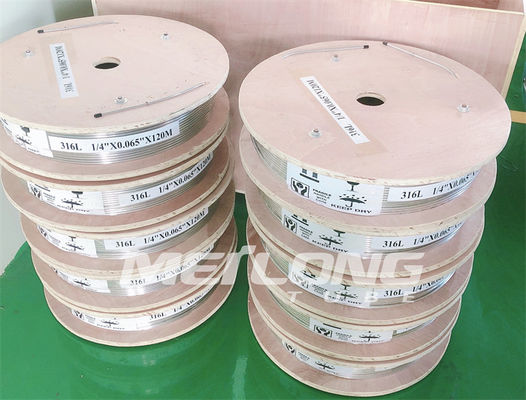 Tabung Melingkar Kapiler Digambar Ulang Mulus SS316L 1 8 Tabung Kapiler