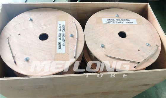 Jalur Kontrol Hidraulik SS316L Tabung Kapiler Stainless Steel yang Digambar Ulang Mulus