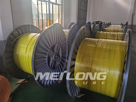 Bersihkan Tabung Kapiler Tipis Cerah Stainless Steel 316L Dibungkus 1 2 Kumparan Stainless Steel