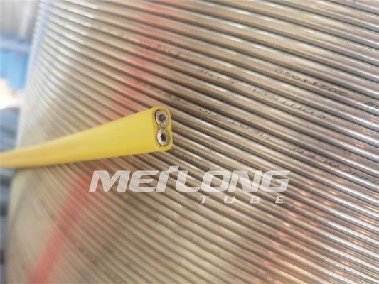 PVDF Encapsulated Ss Capillary Tube Control Line Flatpack Untuk Sumur Minyak Dan Gas