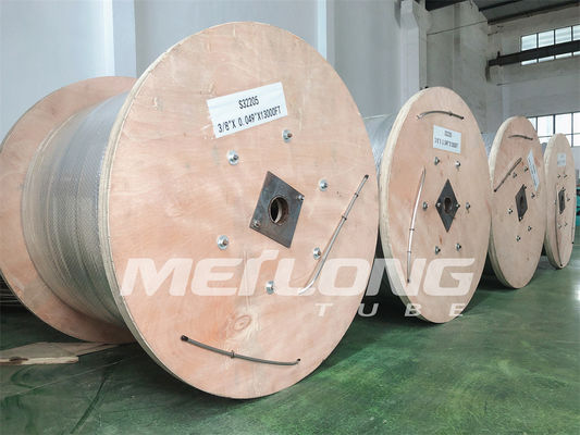 ASTM B704 Incoloy 825 Tabung Melingkar Stainless Steel Jalur Kontrol Terenkapsulasi