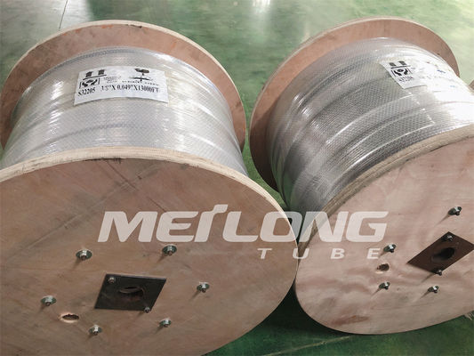 ASTM B704 Incoloy 825 Tabung Melingkar Stainless Steel Jalur Kontrol Terenkapsulasi