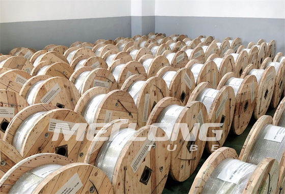 ASTM A269 Jalur Injeksi Kimia Tabung Melingkar Stainless Steel 3/8 '' OD X 0,065 '' WT