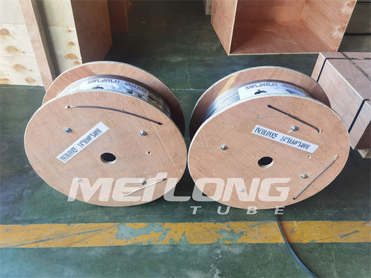 ASTM A269 Jalur Injeksi Kimia Tabung Melingkar Stainless Steel 3/8 '' OD X 0,065 '' WT