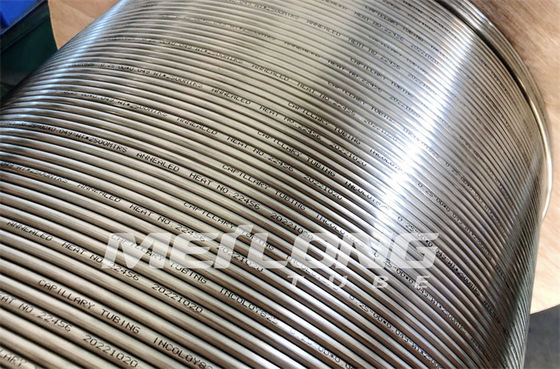 Incoloy 825 Tabung Kapiler Stainless Steel Injeksi Kimia Tabung Kapiler Tekanan Tinggi