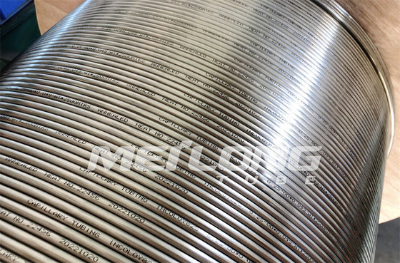 ASTM B423 Control Line Tubing Incoloy 825 Jalur Kontrol Hidraulik Untuk Sumur Gas