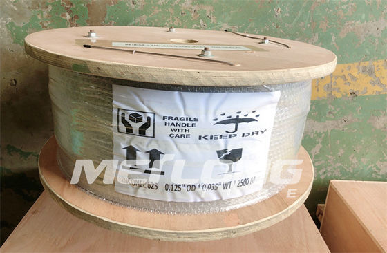 Garis Kontrol Hidraulik Gambar Dingin Ss304 Tabung Kapiler Tekanan Tinggi Melingkar Bulat