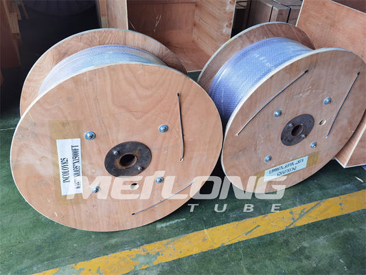 ASTM A789 1/8in Saluran Kontrol Hidraulik Dupleks SS Tabung Kapiler Berdinding Tipis