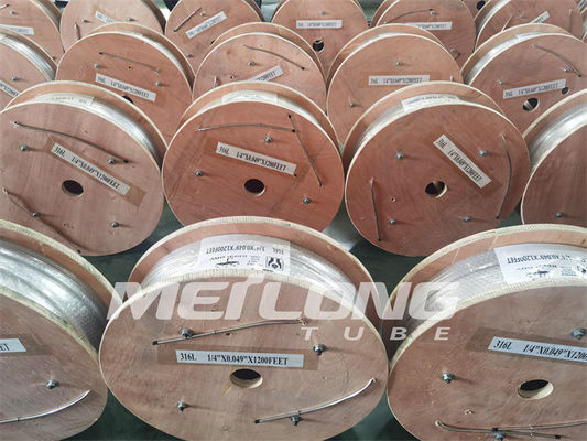 Tabung Melingkar Kapiler SS316L ASTM A269 3 8 Kumparan Tabung Baja Tahan Karat