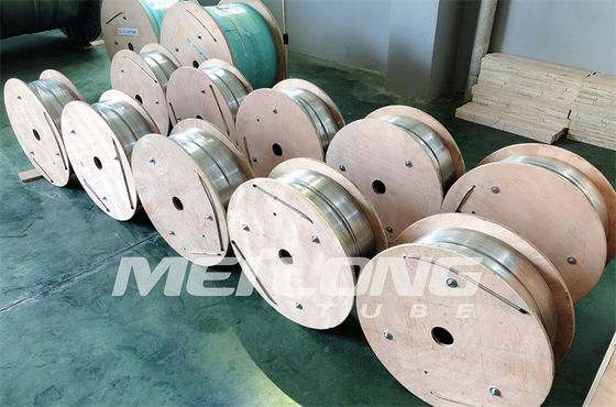 100% Eddy Current Diuji Jalur Kontrol Terenkapsulasi Dengan Ferrule Fittings SS Hydraulic Tubing