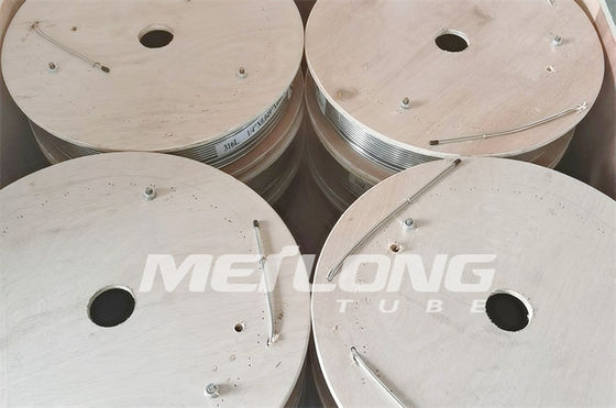 Tabung Melingkar Kapiler Cerah Bersih 10000Psi 1 4 Kumparan Tabung Baja Tahan Karat