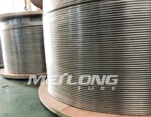 Jalur Injeksi Kimia Kapiler 316L Stainless Steel Tabung Melingkar Stainless Steel