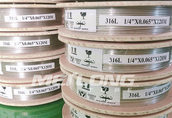 Tabung Melingkar Jalur Kontrol Saluran Kapiler 316L Stainless Steel