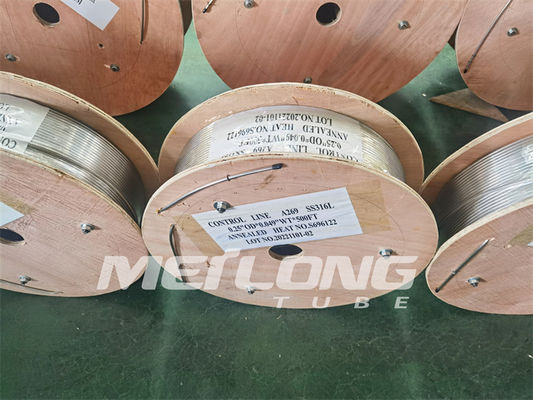 Duplex 2205 SS Jalur Kontrol Tabung Hidraulik Tabung Kapiler Tipis Untuk Lubang Bawah